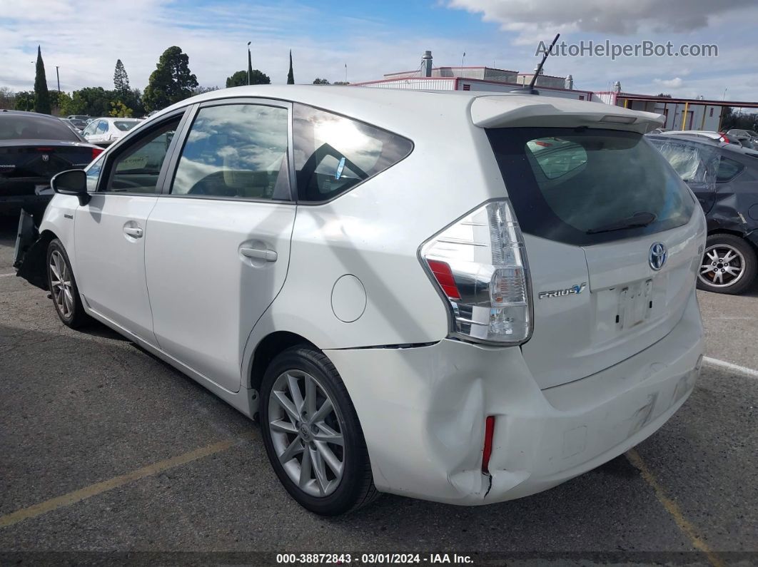 2012 Toyota Prius V Five White vin: JTDZN3EU1C3020573