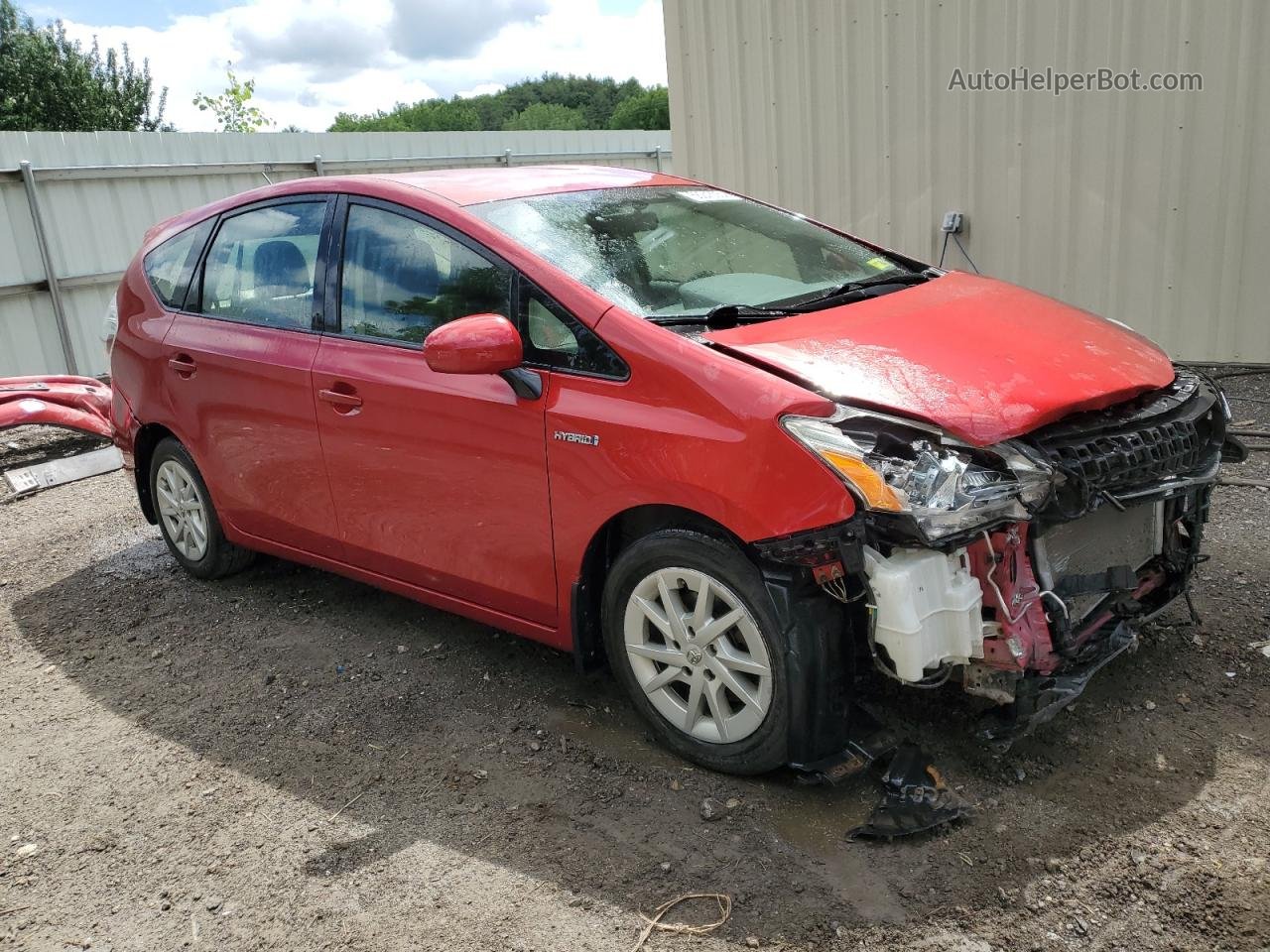 2014 Toyota Prius V  Red vin: JTDZN3EU1E3360180