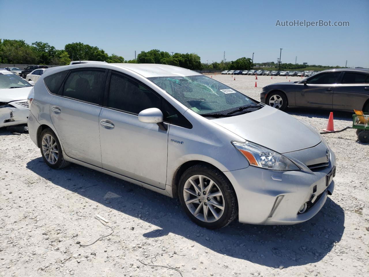 2014 Toyota Prius V  Silver vin: JTDZN3EU1EJ010284