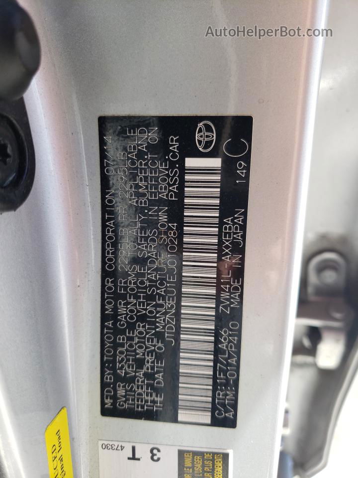 2014 Toyota Prius V  Silver vin: JTDZN3EU1EJ010284