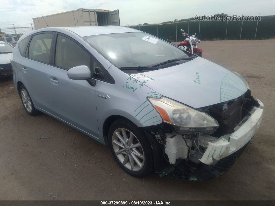 2012 Toyota Prius V Five Light Blue vin: JTDZN3EU2C3142763