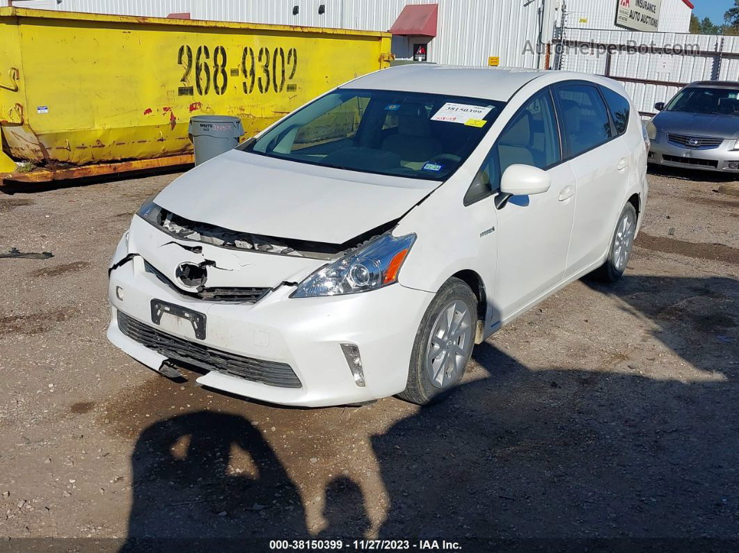 2012 Toyota Prius V Three White vin: JTDZN3EU2C3146599