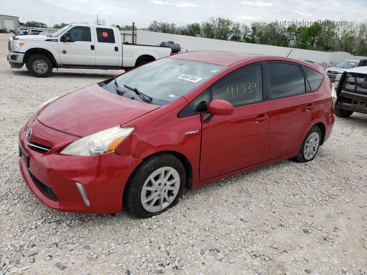 2012 Toyota Prius V  Красный vin: JTDZN3EU2C3182339