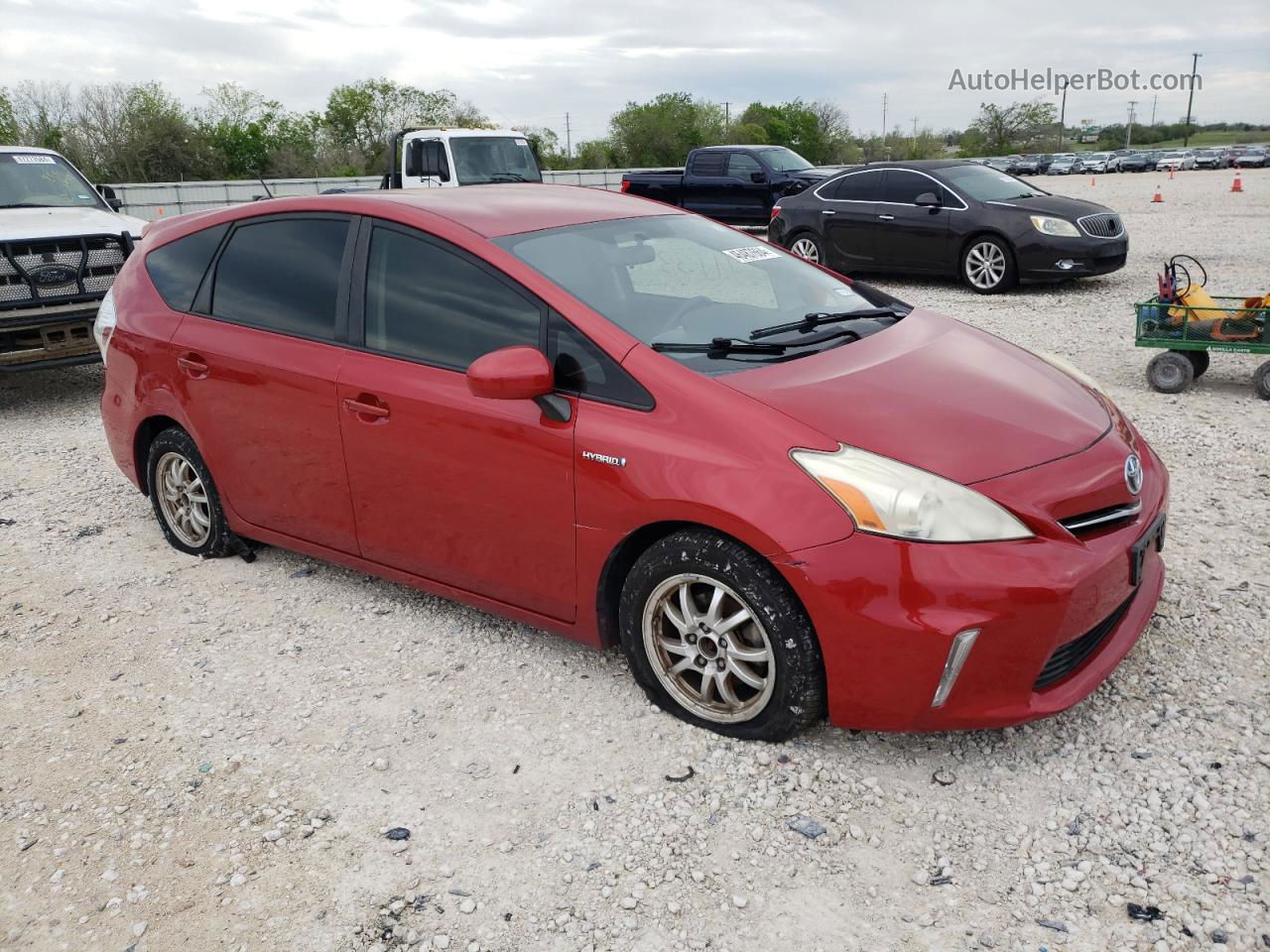 2012 Toyota Prius V  Красный vin: JTDZN3EU2C3182339