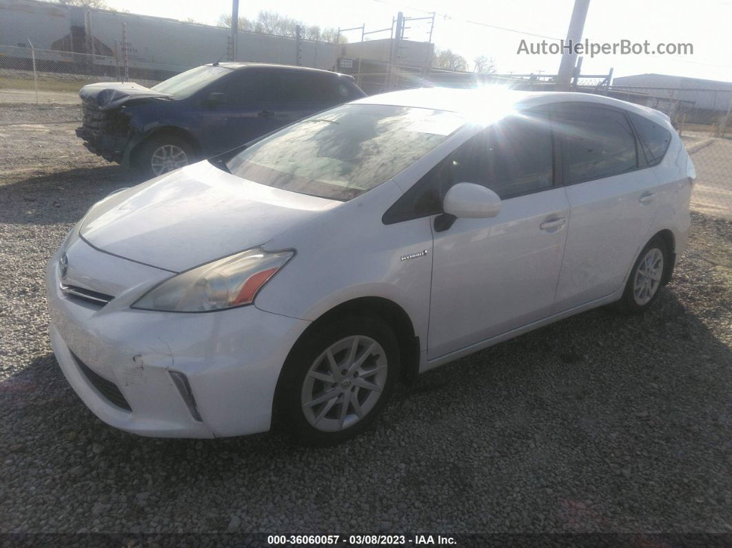 2012 Toyota Prius V Two/three/five White vin: JTDZN3EU3C3016802