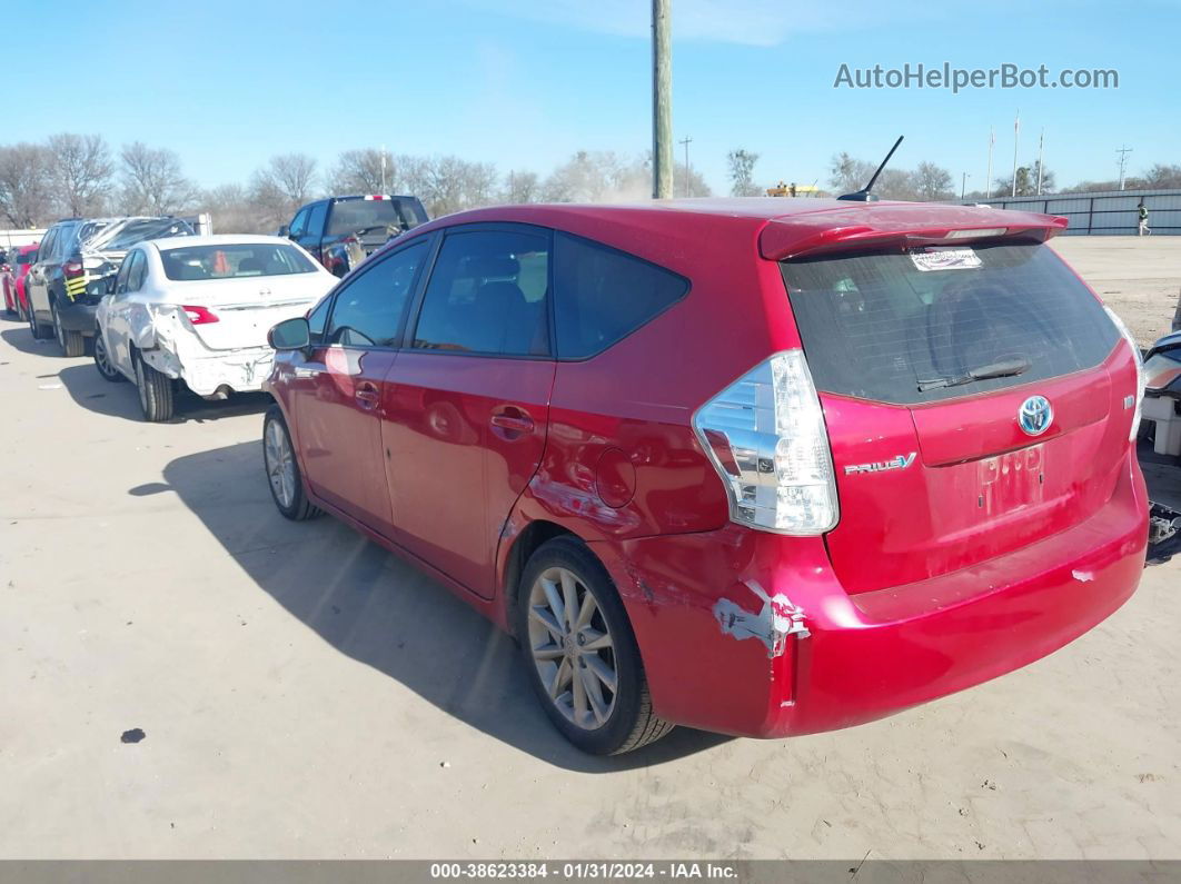 2012 Toyota Prius V Five Красный vin: JTDZN3EU3C3114499