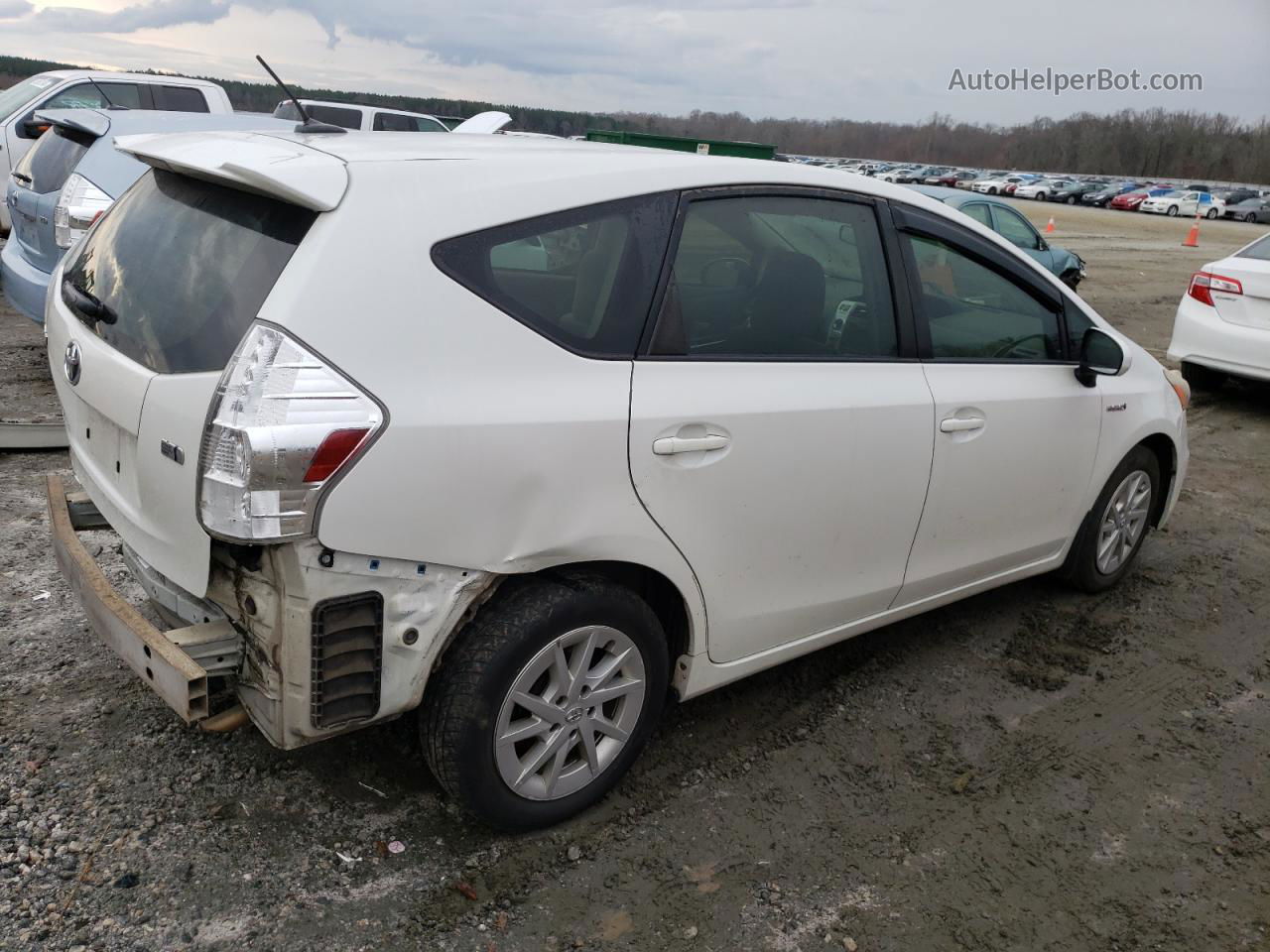 2014 Toyota Prius V  White vin: JTDZN3EU3E3322935