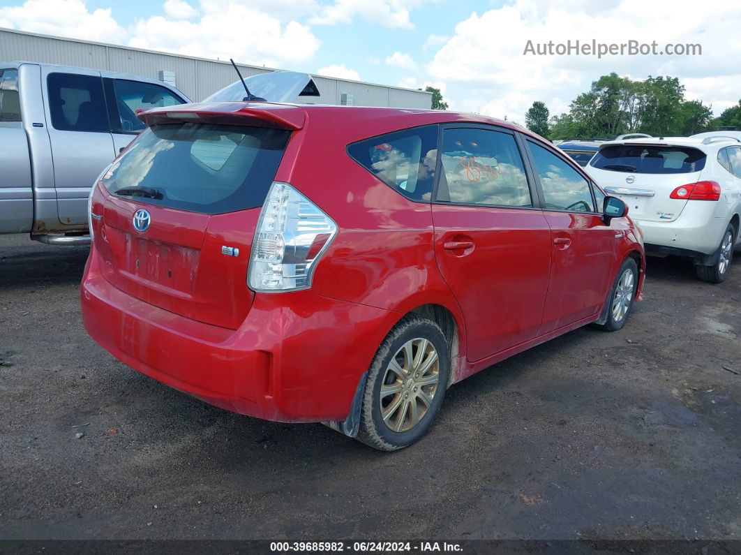 2012 Toyota Prius V Three Red vin: JTDZN3EU4C3041238