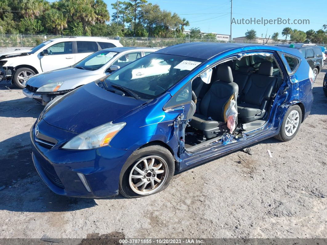 2012 Toyota Prius V Two/three/five Blue vin: JTDZN3EU4C3128542