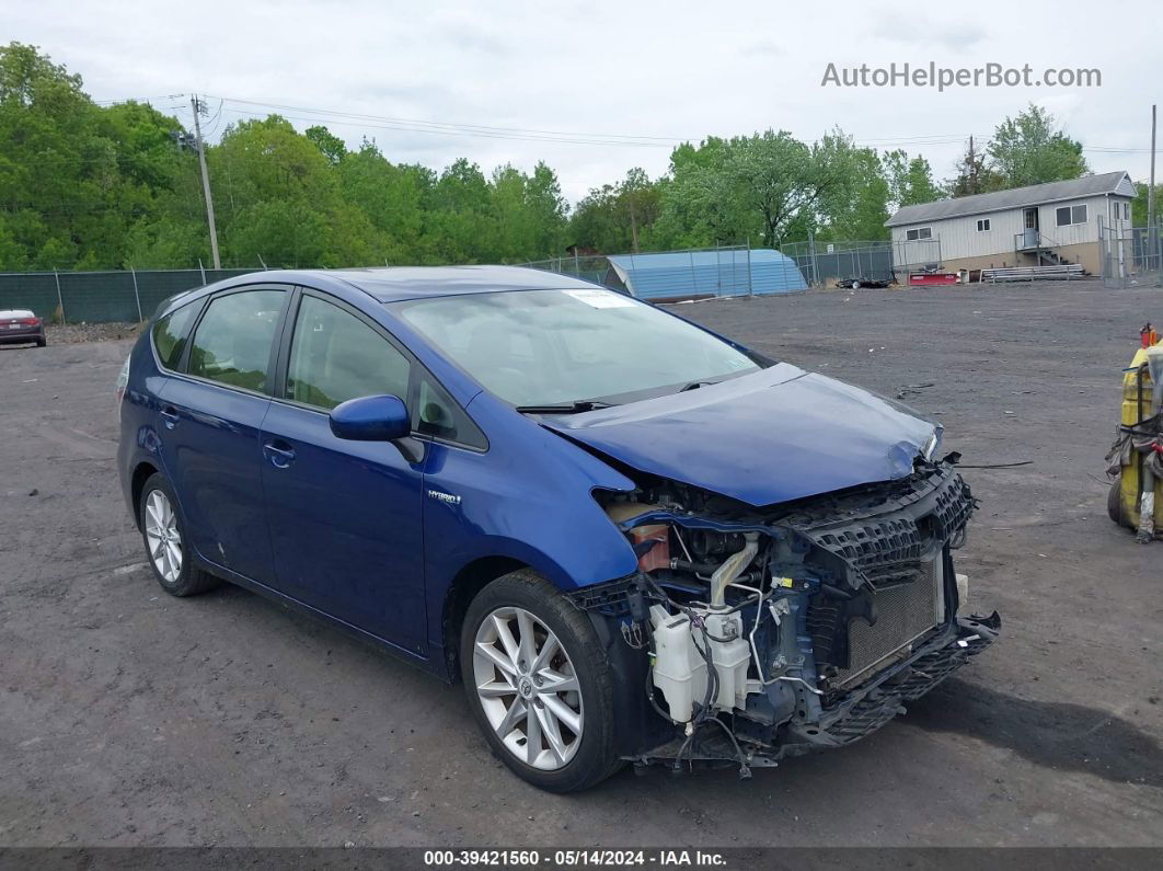 2012 Toyota Prius V Five Синий vin: JTDZN3EU4C3133613