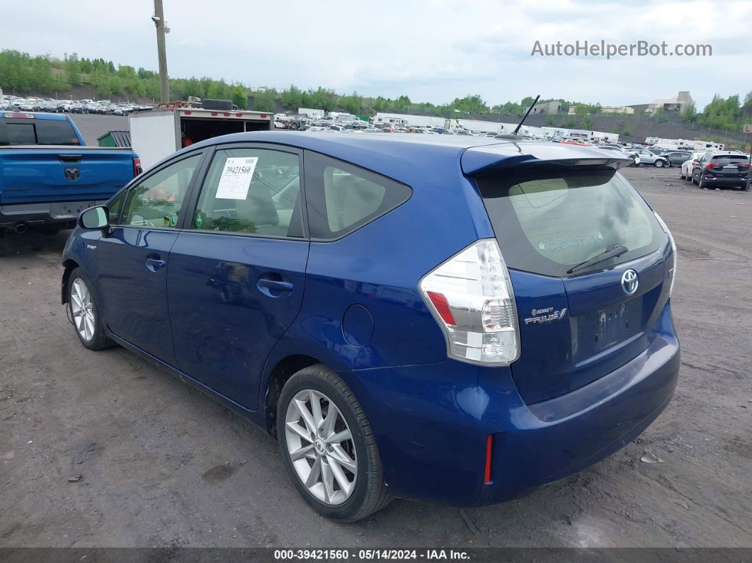 2012 Toyota Prius V Five Синий vin: JTDZN3EU4C3133613