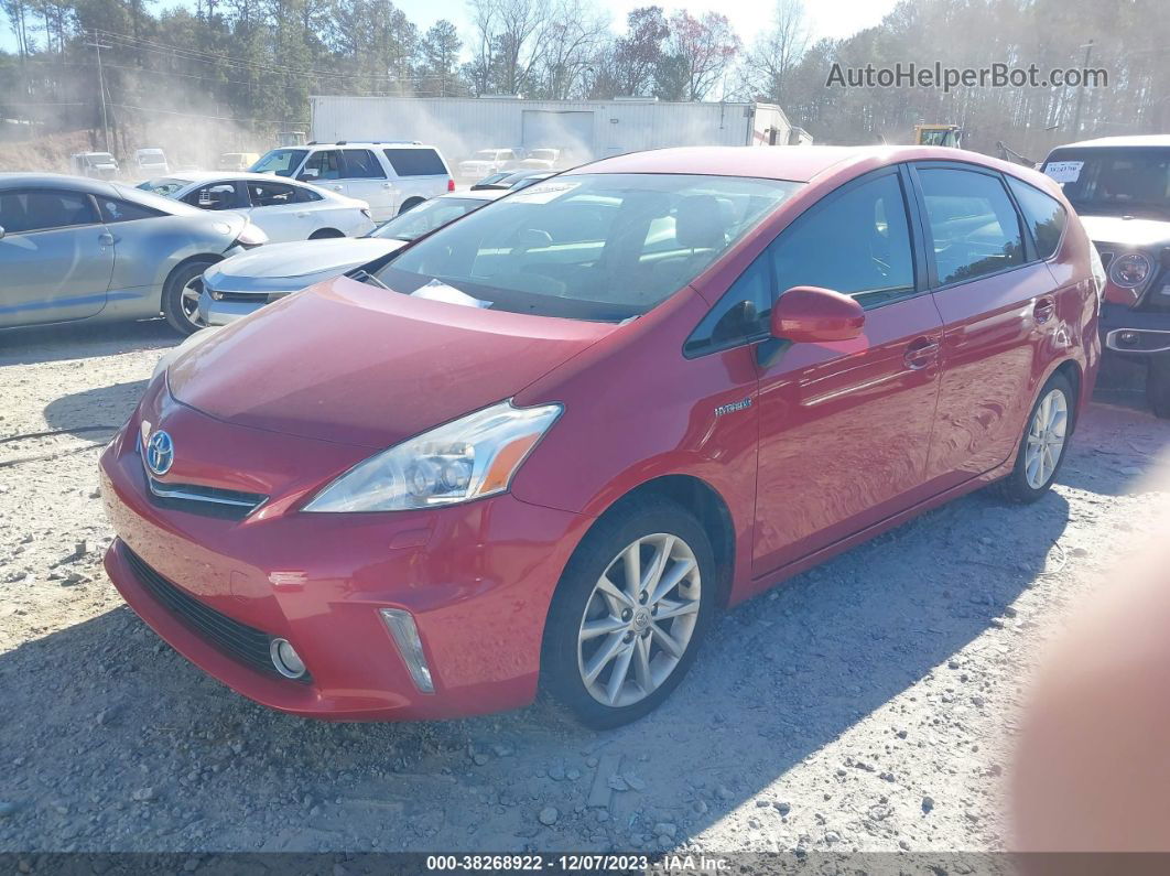 2012 Toyota Prius V Five Red vin: JTDZN3EU4C3186019