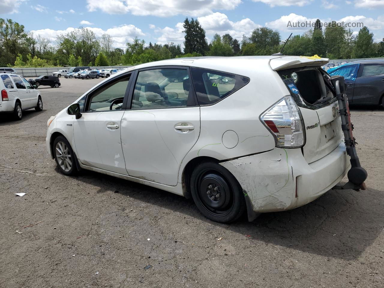 2013 Toyota Prius V  White vin: JTDZN3EU4D3211874