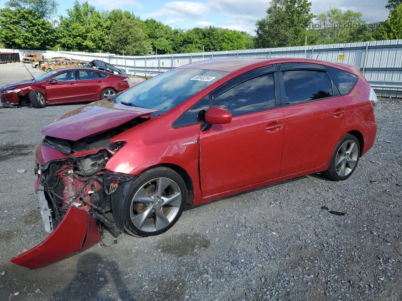 2013 Toyota Prius V  Red vin: JTDZN3EU4D3254112