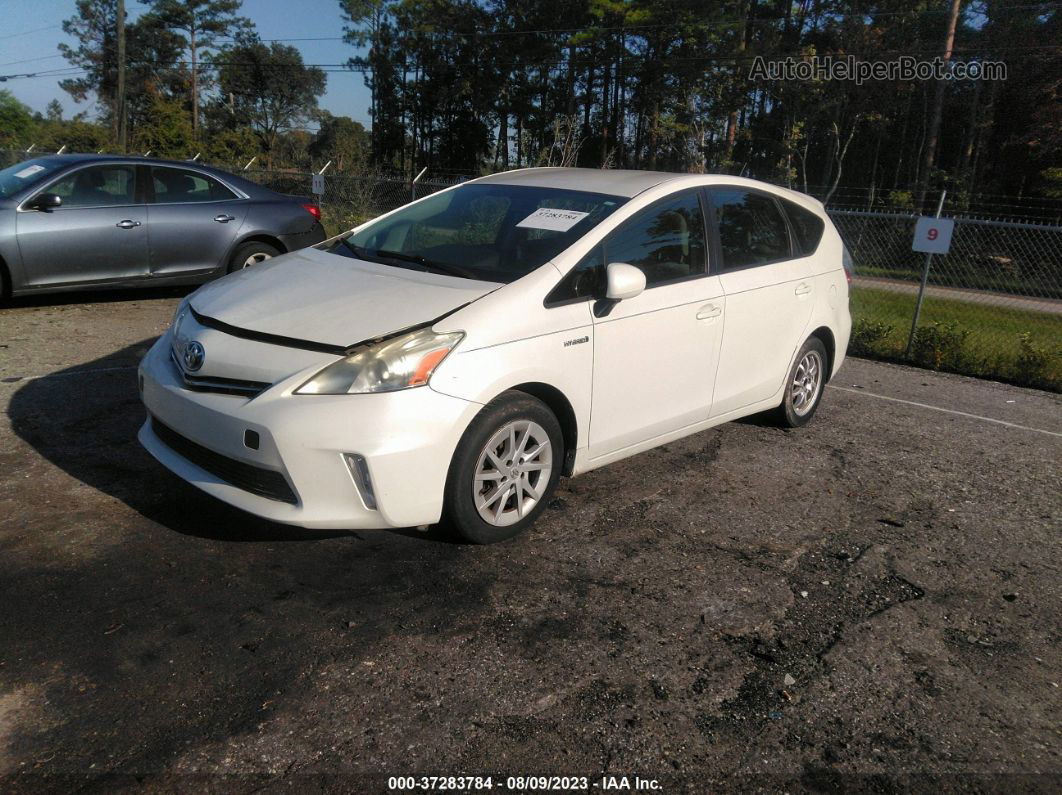 2012 Toyota Prius V Two/three/five White vin: JTDZN3EU5C3082493