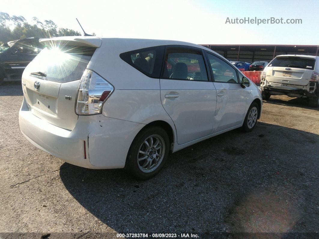 2012 Toyota Prius V Two/three/five White vin: JTDZN3EU5C3082493