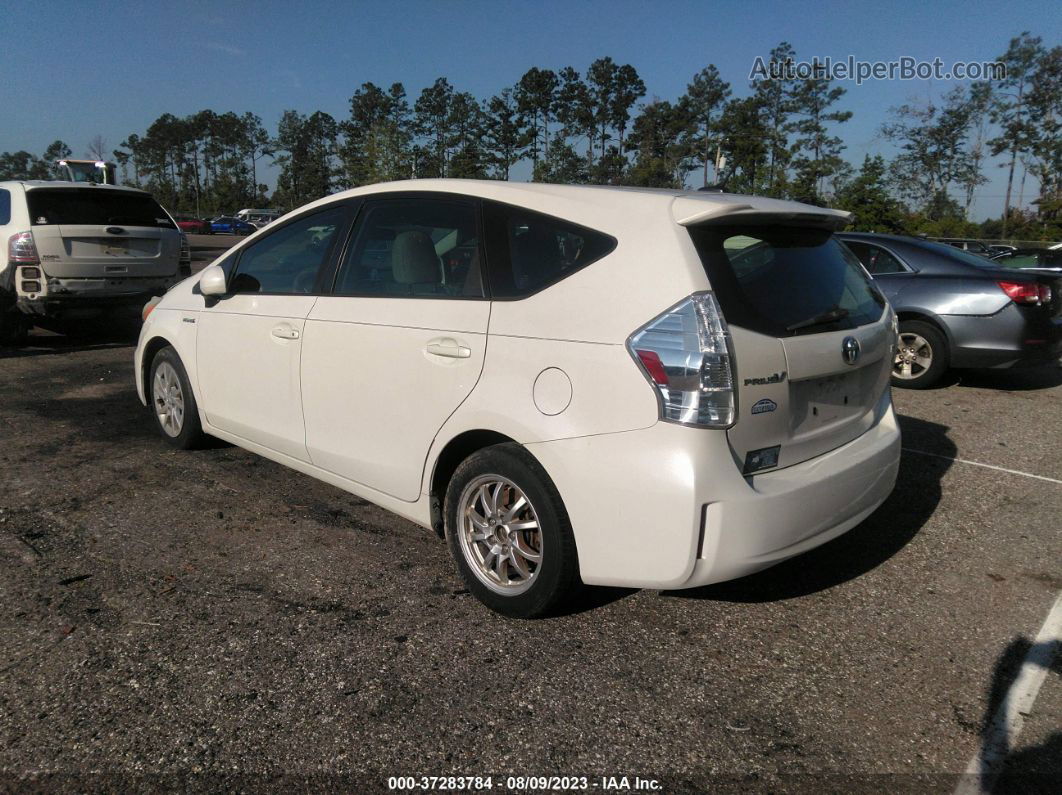 2012 Toyota Prius V Two/three/five White vin: JTDZN3EU5C3082493