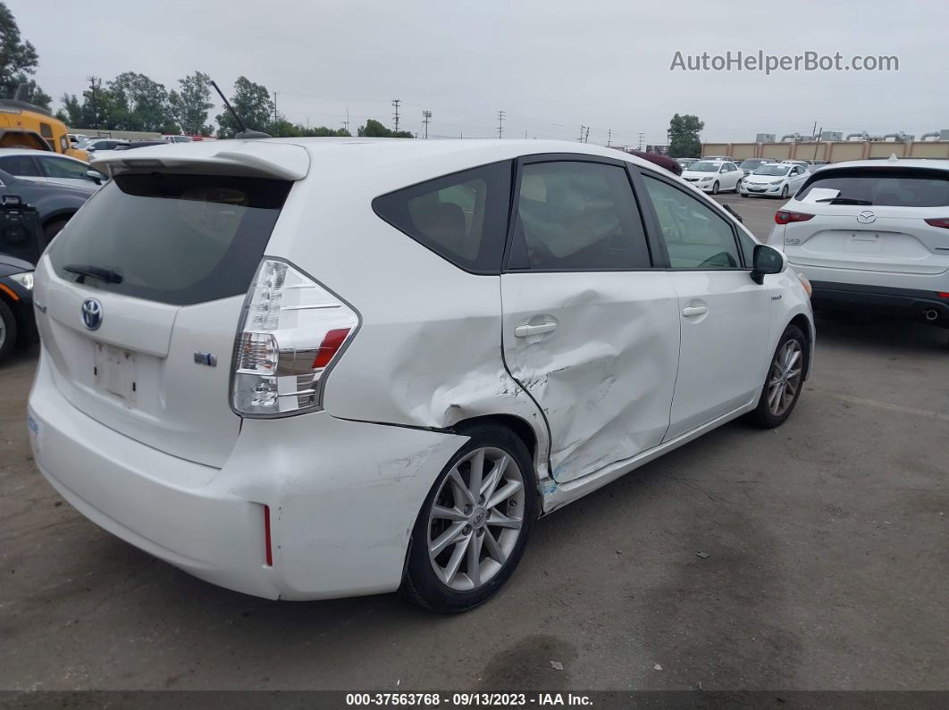 2012 Toyota Prius V Two/three/five White vin: JTDZN3EU5C3093249