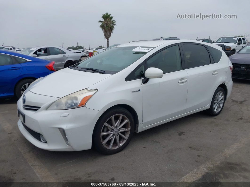 2012 Toyota Prius V Two/three/five White vin: JTDZN3EU5C3093249