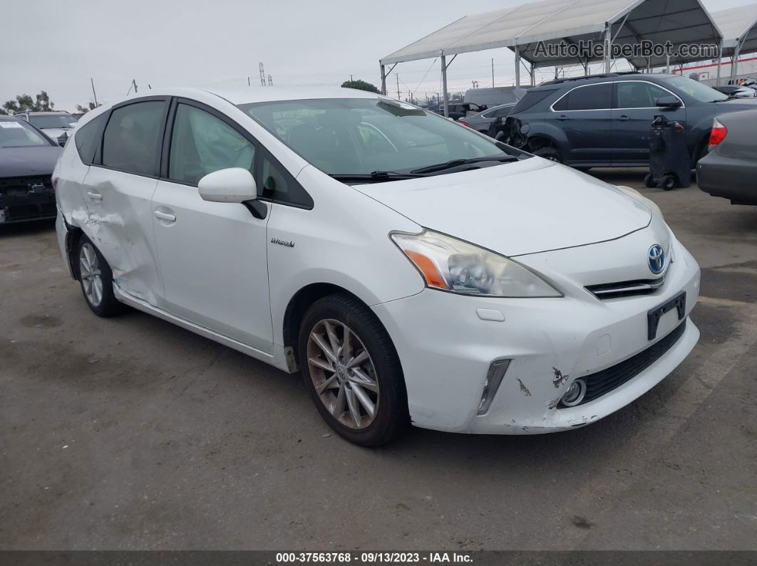 2012 Toyota Prius V Two/three/five White vin: JTDZN3EU5C3093249