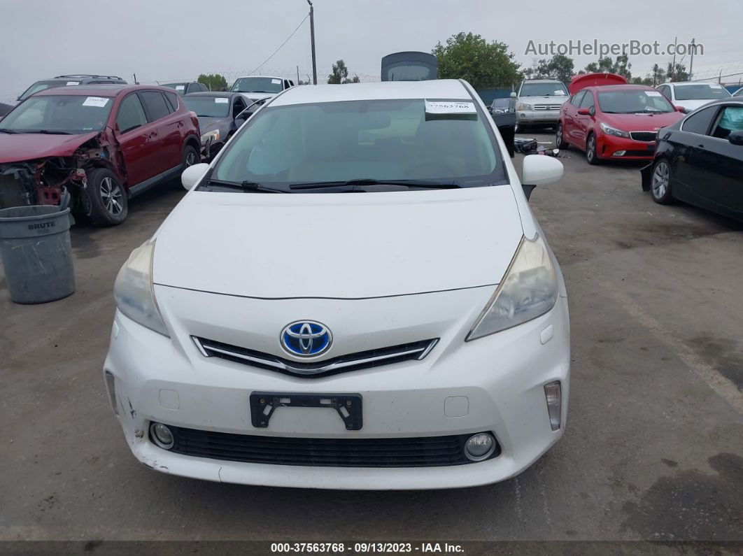 2012 Toyota Prius V Two/three/five White vin: JTDZN3EU5C3093249