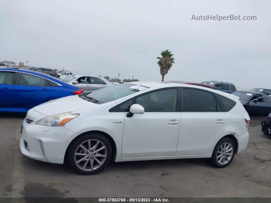 2012 Toyota Prius V Two/three/five White vin: JTDZN3EU5C3093249