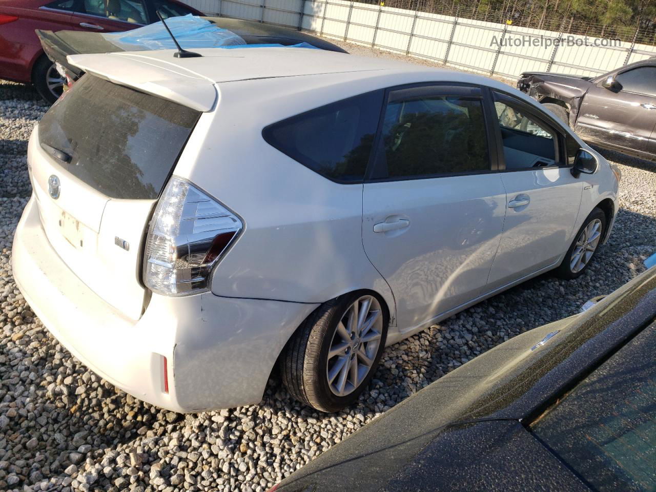 2012 Toyota Prius V  White vin: JTDZN3EU5C3099861