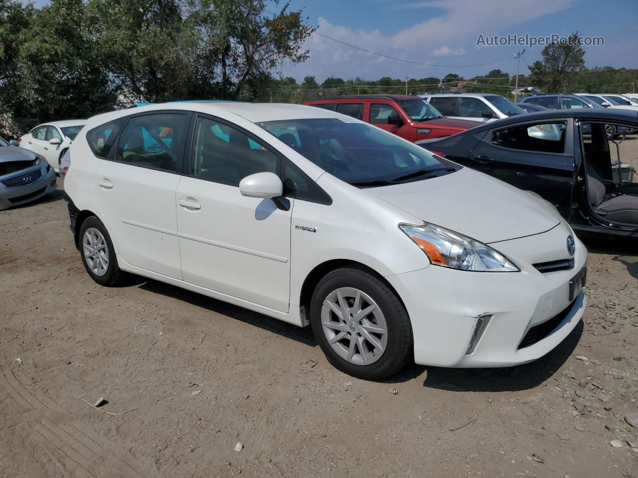 2012 Toyota Prius V  White vin: JTDZN3EU5C3110843