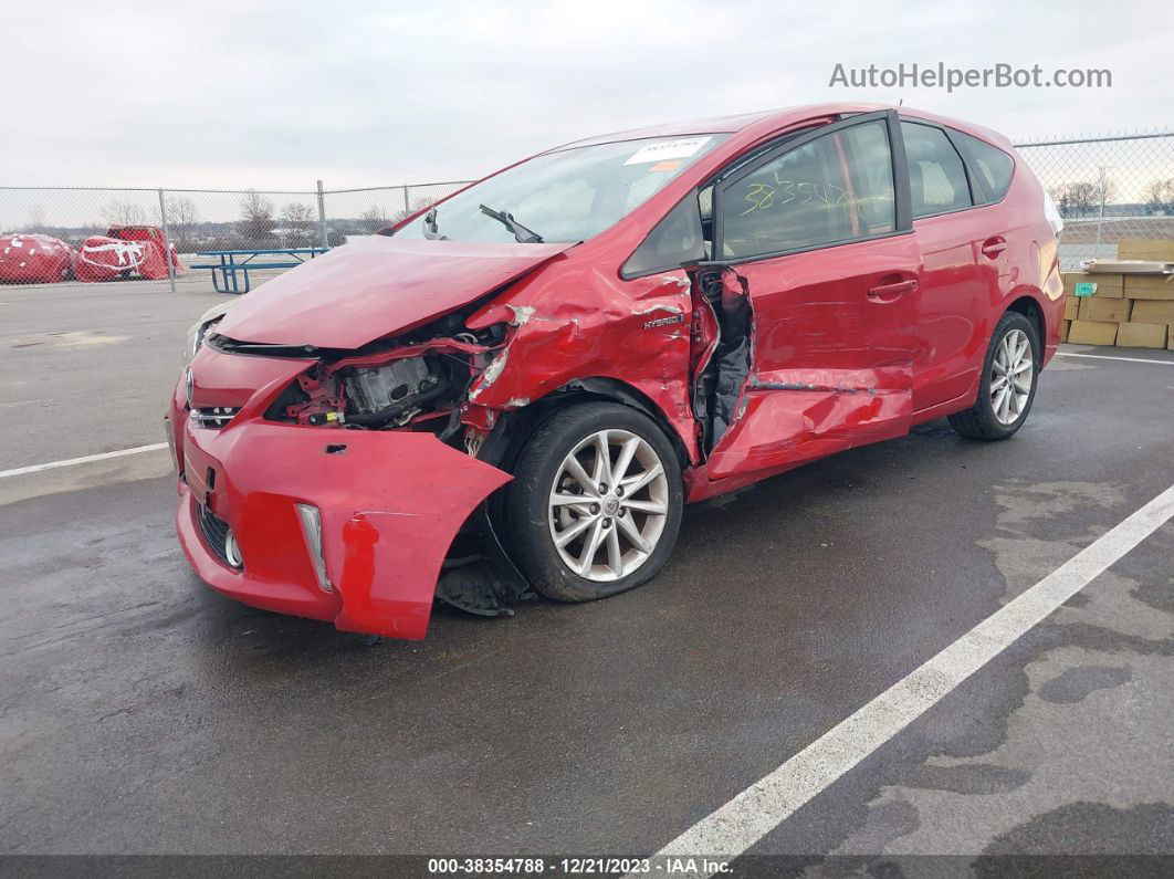 2012 Toyota Prius V Five Red vin: JTDZN3EU5C3148590