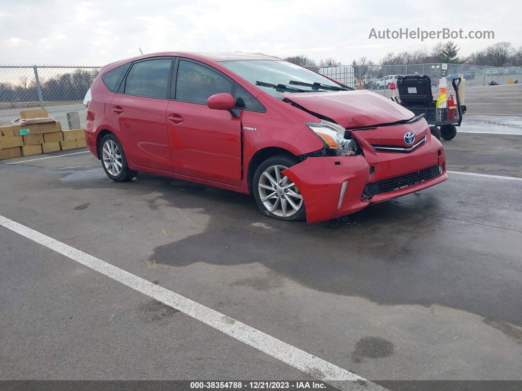 2012 Toyota Prius V Five Red vin: JTDZN3EU5C3148590