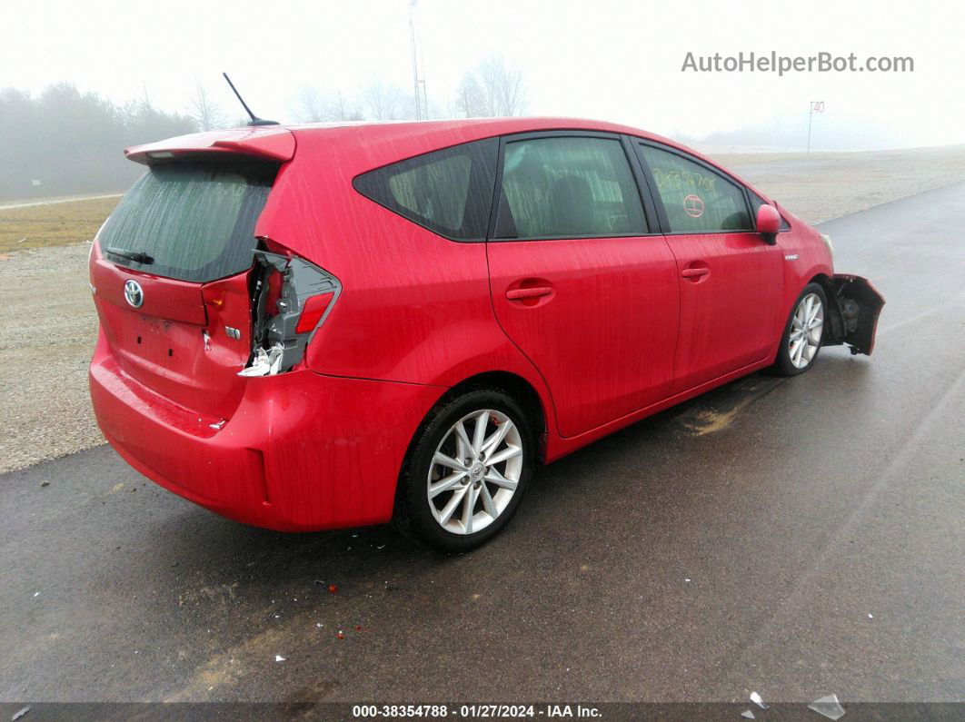 2012 Toyota Prius V Five Red vin: JTDZN3EU5C3148590