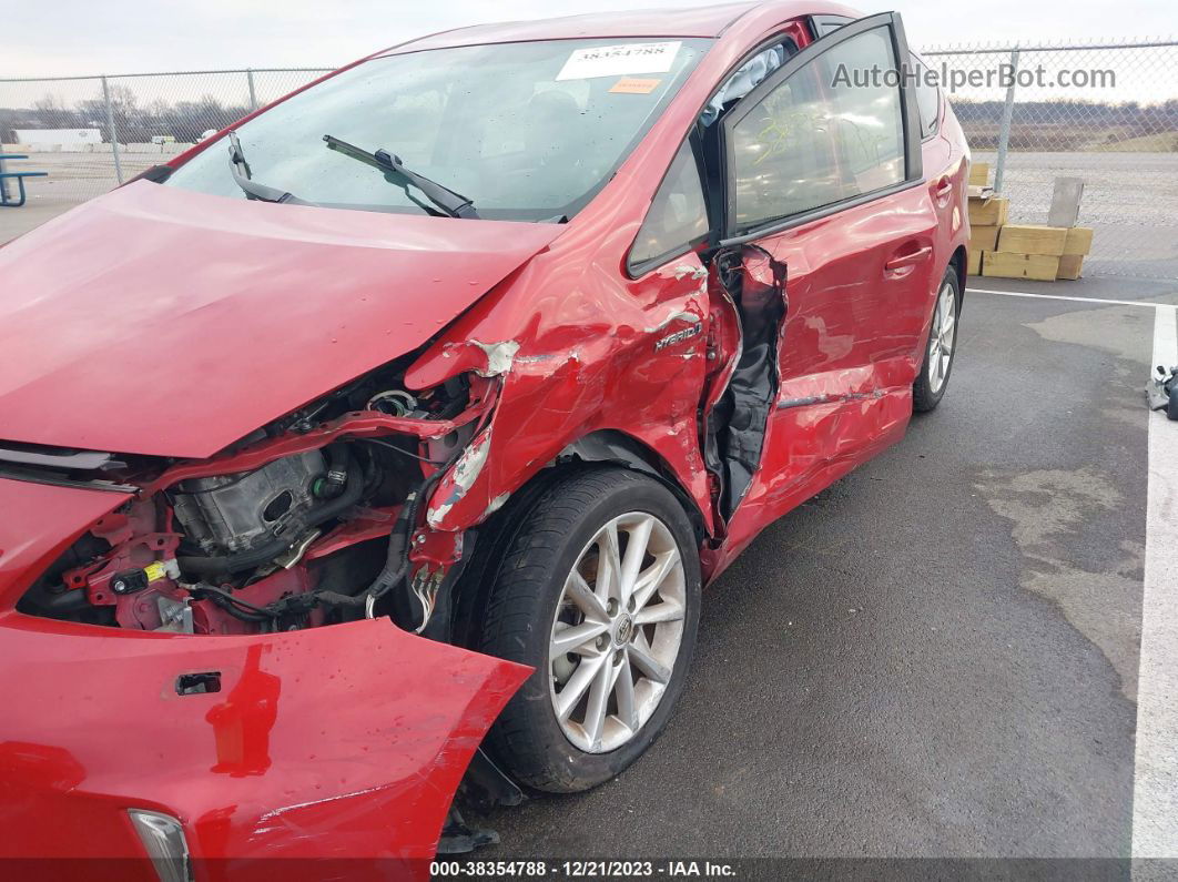 2012 Toyota Prius V Five Red vin: JTDZN3EU5C3148590