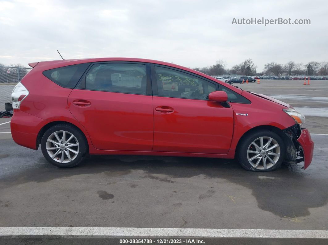 2012 Toyota Prius V Five Red vin: JTDZN3EU5C3148590