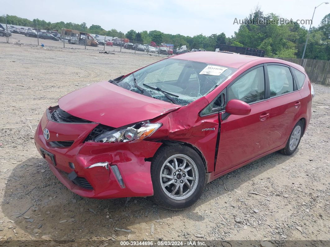 2012 Toyota Prius V Five/three/two Red vin: JTDZN3EU5C3163073