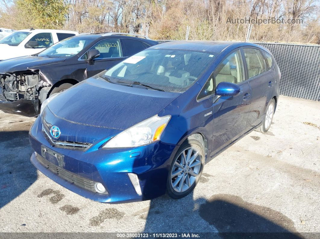 2012 Toyota Prius V Two/three/five Синий vin: JTDZN3EU5C3179290