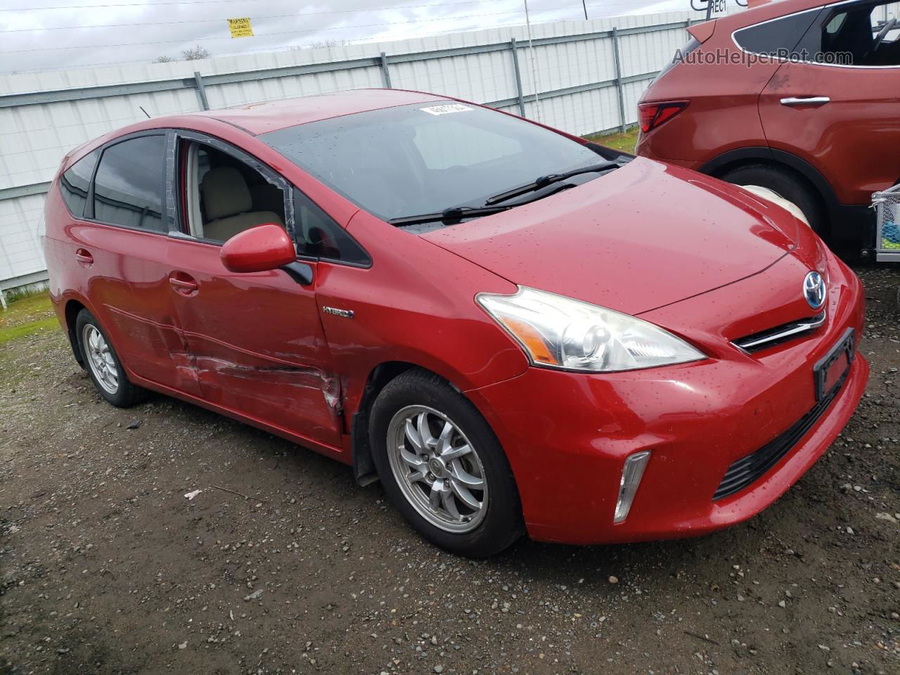 2013 Toyota Prius V  Красный vin: JTDZN3EU5D3198942