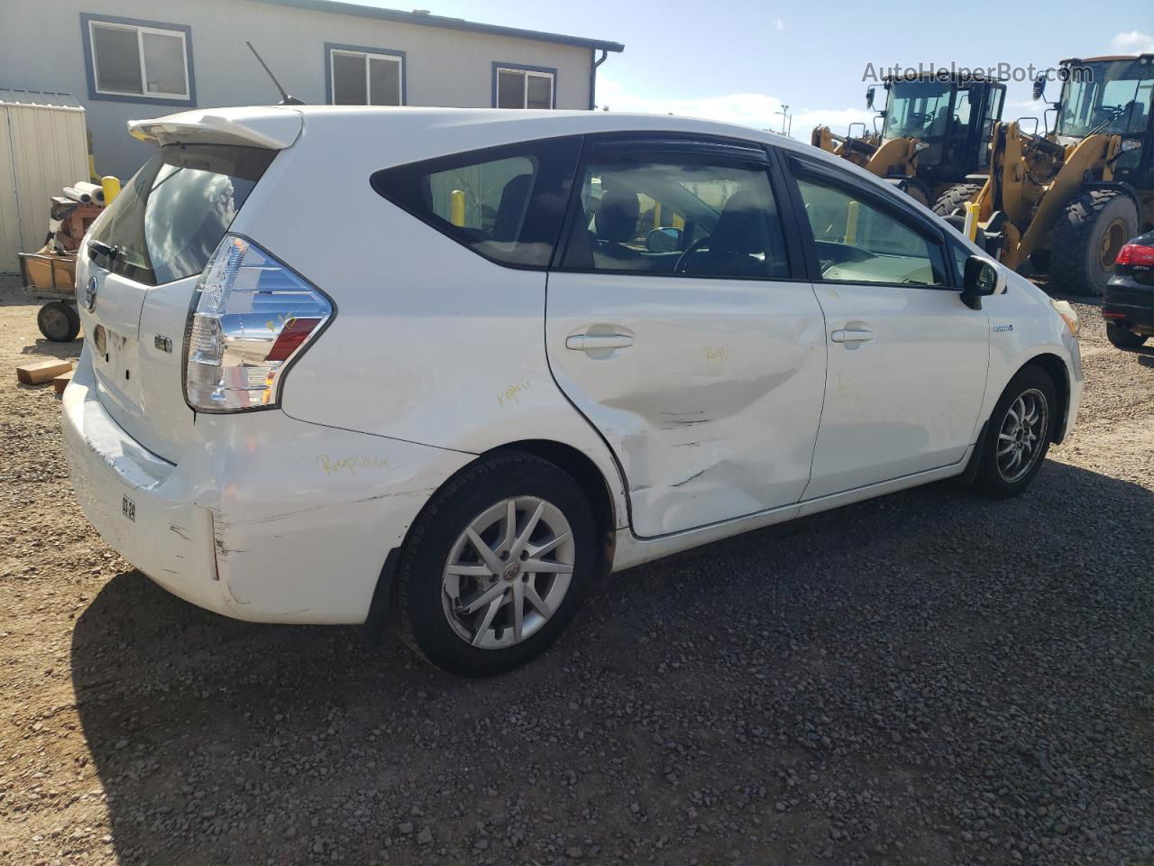 2013 Toyota Prius V  White vin: JTDZN3EU5D3200110