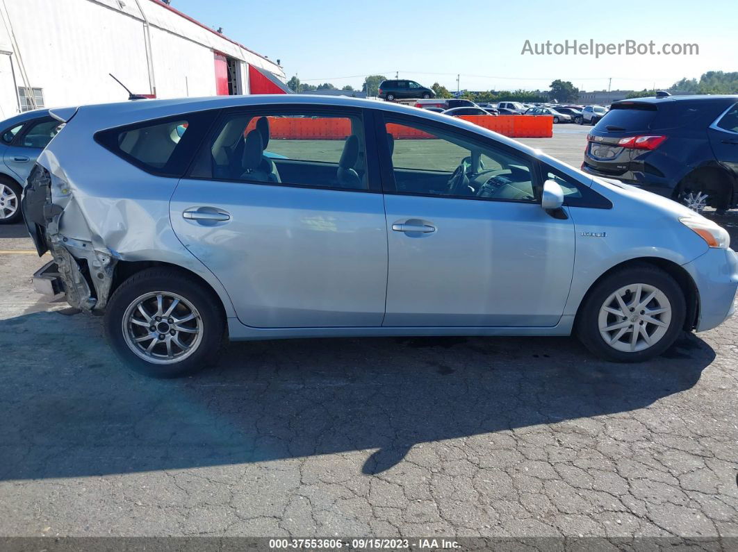 2012 Toyota Prius V Two/three/five Blue vin: JTDZN3EU6C3070496