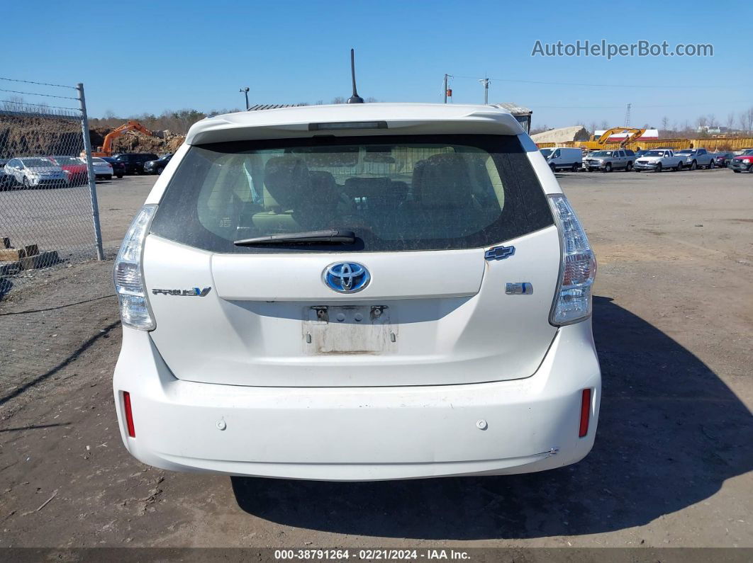 2012 Toyota Prius V Three White vin: JTDZN3EU6C3126601