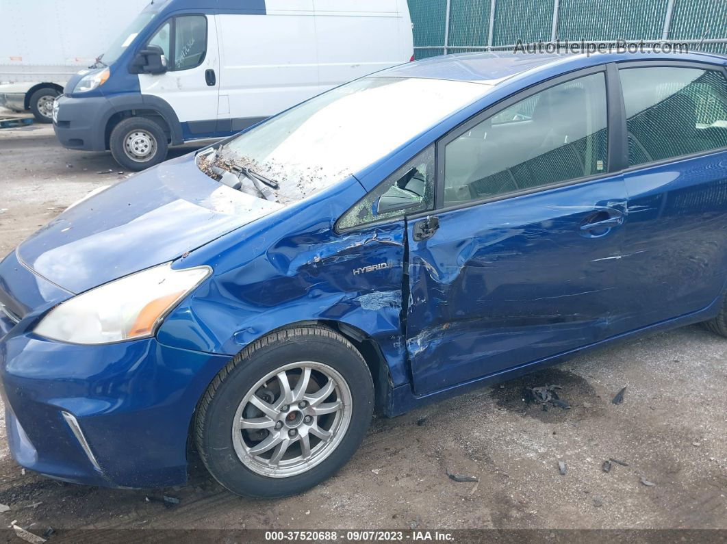 2012 Toyota Prius V Two/three/five Синий vin: JTDZN3EU6C3127019