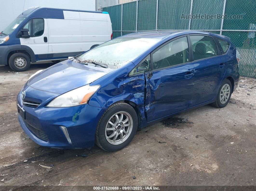 2012 Toyota Prius V Two/three/five Синий vin: JTDZN3EU6C3127019