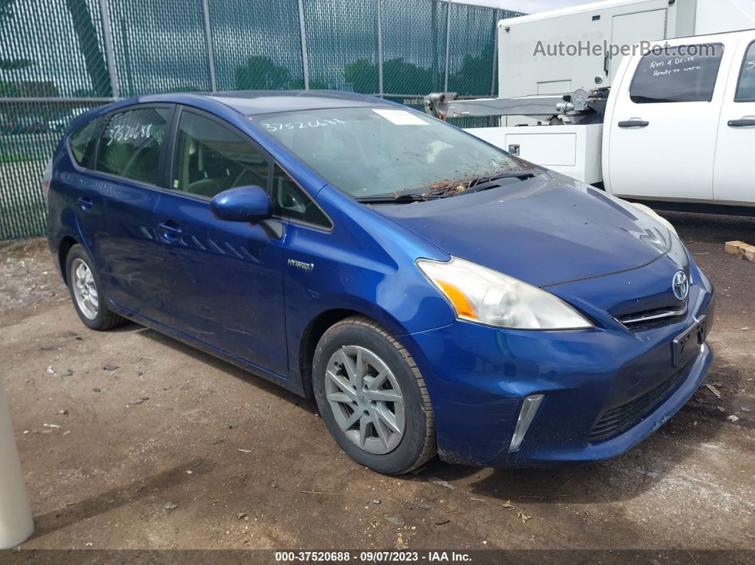 2012 Toyota Prius V Two/three/five Синий vin: JTDZN3EU6C3127019