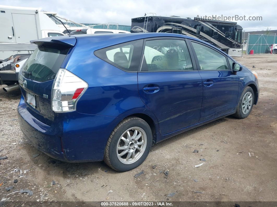 2012 Toyota Prius V Two/three/five Синий vin: JTDZN3EU6C3127019