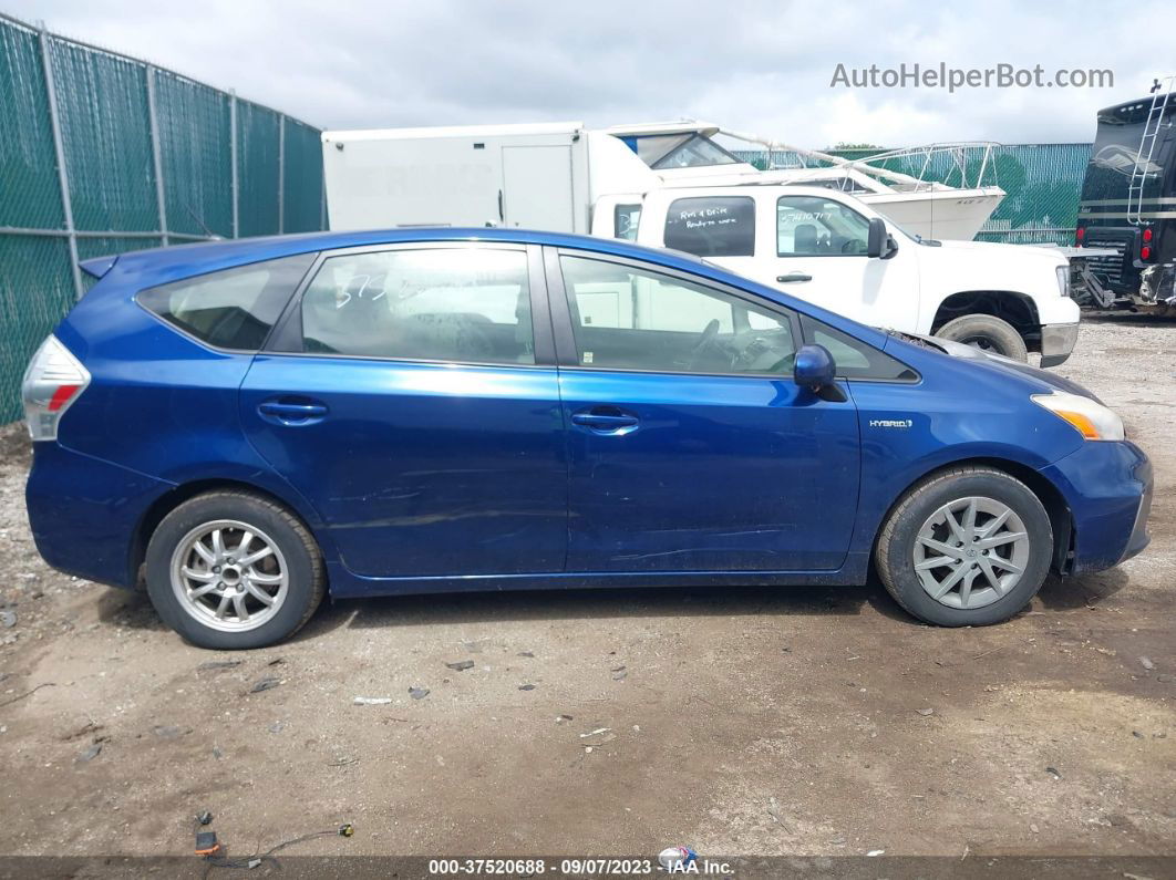 2012 Toyota Prius V Two/three/five Синий vin: JTDZN3EU6C3127019