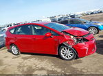 2012 Toyota Prius V Five Burgundy vin: JTDZN3EU6C3150588