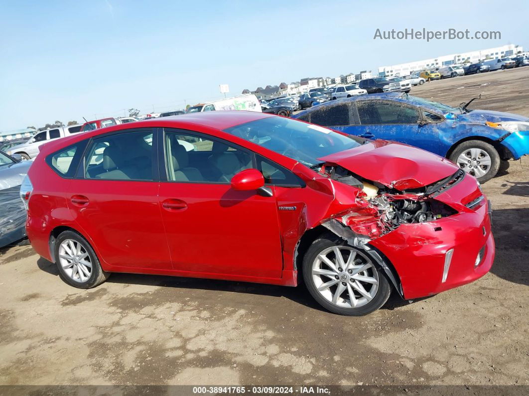 2012 Toyota Prius V Five Burgundy vin: JTDZN3EU6C3150588