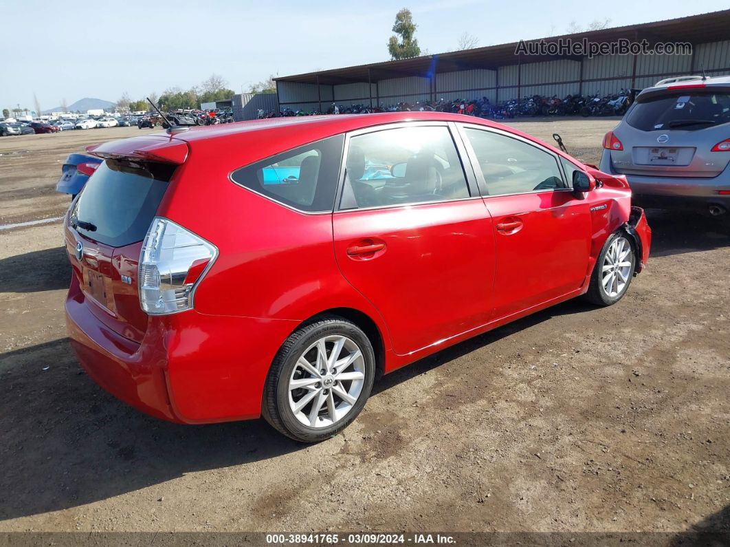 2012 Toyota Prius V Five Burgundy vin: JTDZN3EU6C3150588