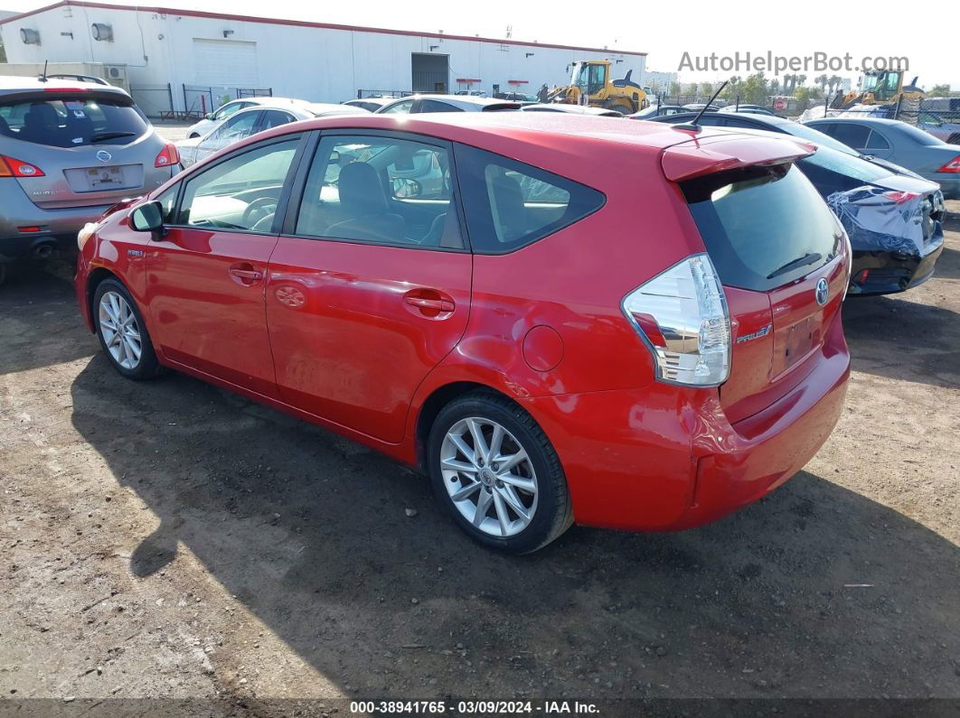 2012 Toyota Prius V Five Burgundy vin: JTDZN3EU6C3150588