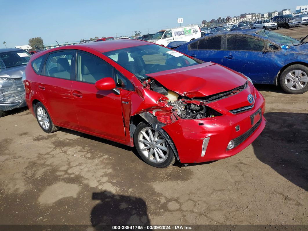 2012 Toyota Prius V Five Burgundy vin: JTDZN3EU6C3150588