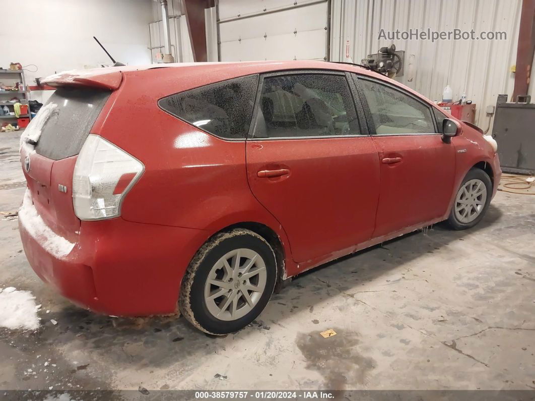 2012 Toyota Prius V Two Red vin: JTDZN3EU6C3152857